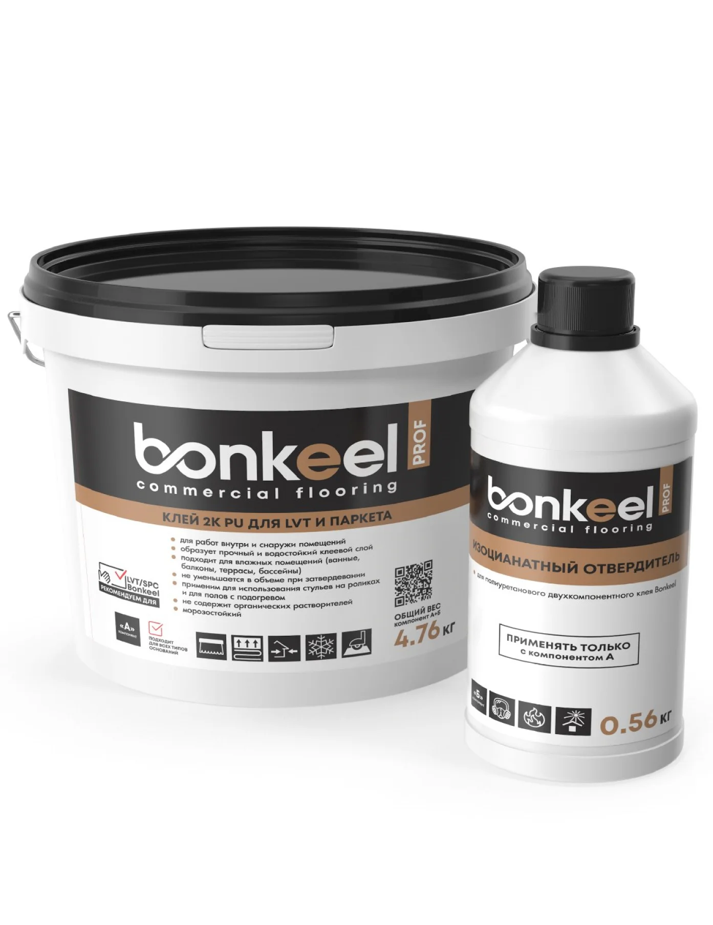 Клей Bonkeel (Бонкил) 2K PU для LVT и паркета Клей Bonkeel (Бонкил) 2K PU для LVT и паркета
